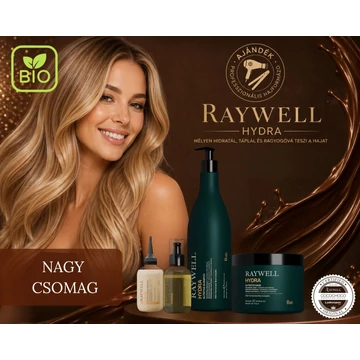 Raywell B.IO HYDRA Nutritive - Intenzív Hidratáló 1.000 ml Csomag Ajándék Választható Hajformázó Géppel