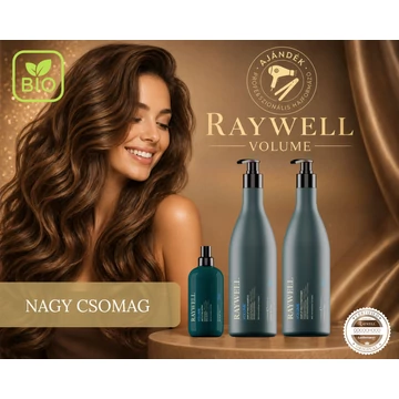 Raywell B.IO VOLUME - Volumenizáló és Dúsító Rituálé Csomag Választható Ajándék Hajformázóval