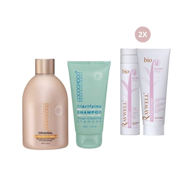Starter Csomag, Raywell BIO Boma Hajsimító Samponnal és Kondicionálóval – 2*250ml BIO Boma Samponnal és Kondival