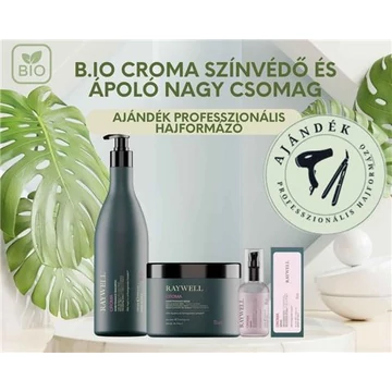 B.IO CROMA Színvédő és Ápoló 1.000 ml Csomag Választható Hajformázóval