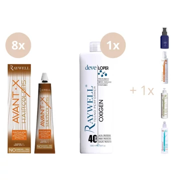 Raywell AvantX Ammóniamentes Hajfestékcsomag 8+1+2Phases Kifésülő Spray