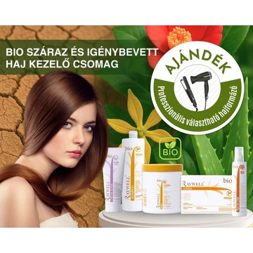 BIO Száraz és Igénybevett Haj Kezelő Csomag Ajándék Hajformázóval