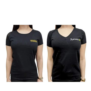 Hímzett Kerek és V-nyakú pólók, Lady-Fit – XS - Kerek nyakú CHOCO logóval