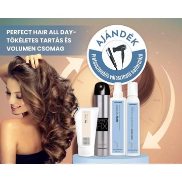 Perfect Hair All Day- Tökéletes Tartás és Volumen Csomag - Választható Ajándék Hajformázó Géppel