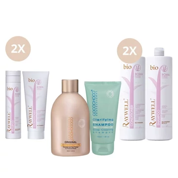 Starter Csomag, Raywell BIO Boma Hajsimító Samponnal és Kondicionálóval – 2*250ml BIO Boma Samponnal és Kondival