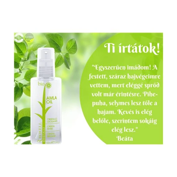 BIO AMLA OLAJ - Tápláló, fényesítő, hajvégápoló olaj, Best Seller!